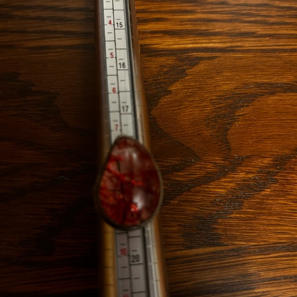 💥Rare Sterling Silver 🔥Fire Quart Ring Size 9 - Picture 4 of 4